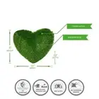 Green Heart-Shaped Artificial Topiary Cushion Faux Turf Grass