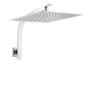 ACA WELS WATERMARK Square 12'' Ultrathin Stainless Steel Rainfall Shower Head Gooseneck Wall Arm Chrome