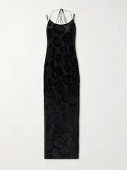 [SIR.] SIR. - Vittoria Devoré-velvet Halterneck Gown - Black - 2 2 Black