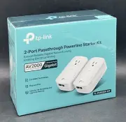 TP-Link TL-PA9020P KIT AV2000 2000Mbps Gigabit Passthrough Powerline Adapter NIB