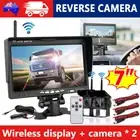 7" Wireless Rear View Monitor WIFI Reverse Camera Kit Caravan Bus Truck 12V 24V