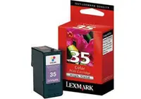 在飛比找Yahoo!奇摩拍賣優惠-LEXMARK 35 原廠 利盟 墨水匣 彩色 高容量18C