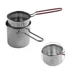 Deep Frying Pot with Handles Versatile Stainless Steel Kitchen Cookware