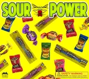 200 VENDING SOUR POWER CANDY 2" CAPSULES PARTY FAVORS PRIZES FREE DISPLAY!!!