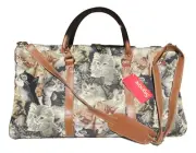 Signare Tapestry "Cats & Kittens" Overnight - Travel Bag w Shoulder strap