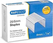 Rapesco Galvanised 26 Type 1/4" Staples - Box of 5,000 (S11662Z3)