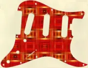 Stratocaster Pickguard Custom to fit Fender SSS11 Hole ELITE Tartan Techno 2