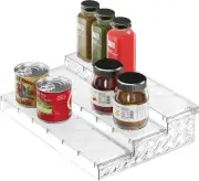 Simple Houseware 3 Tier Spice Shelf For Countertop Cabinet 1 Pack, Clear