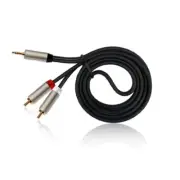 3.5mm to 2 RCA Male Cable Gold Plated Stereo RCA Auxiliary Adapter for MP3