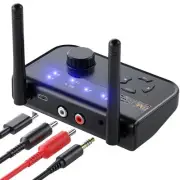 Bluetooth Transmitter Receiver, Long Range 2-in-1 Bluetooth 5.3 Audio Adapter...