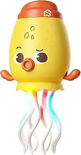 Electric Dancing Octopus Toy, Crazy 8-Leg Crawling Action Octopus, Auto-Avoid Robotic Pet, Automatic Swing Tentacle Sensory Toy with LED & Music for Dogs, Cats & Kids Indoor Playing, USB Rechargeable