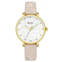 在飛比找蝦皮購物優惠-CURREN品牌 9046 休閒 防水 皮帶 石英 女士手錶