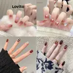 LOVITO BEAUTY INS Y2K防水3D浮雕女式新年人造指甲 LBT01041