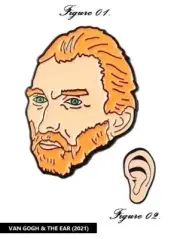 VINCENT VAN GOGH & HIS EAR - ENAMEL PIN SET