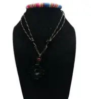 Peruvian Necklace Handmade Natural Inca Chakana Stone Carved Andean Spiritual