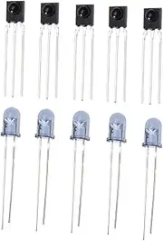 Homoyoyo 5set Receiver Emitter Diodes Angle Operating Distance Khz Frequency Voltage Compact for Electronics Projects