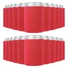 50Pcs 10oz Blank Beer Can Cooler Sleeves Bulk Collapsible Soda Bottles Red