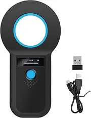 ARCELI Chip Reader for Animals, Bluetooth Animal Chip Reader, RFID Microchip Reader, Chip Reader for Dogs/Cats, 134.2 KHz, Pack of 128 Tag Information Memory, ISO11784/85/HFDX-B/EMID (Black)