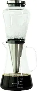 Ice Dripper Cold Brew Coffee Maker - Fire Toughened Borosilicate Glass Pitcher - 304 Stainless Steel Filter - 500ml - Cafe Crush Club