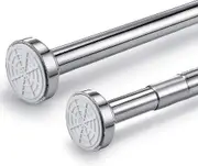 Stainless Steel Telescopic Rod 150 Cm-260 Cm Extendable, Shower Curtain Rod Without Drilling, Clamping Rod Adjustable By Turning, Secure Hold As 38cm