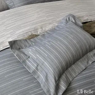 【格蕾寢飾】義大利La Belle《現代潮流》純棉防蹣抗菌吸濕排汗兩用被床包組(單人)