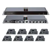 LKV718Pro 1x8 HDMI POE Extender Splitter 40m 1080P Loop-out &IR RJ45 Cat6/7 EDID