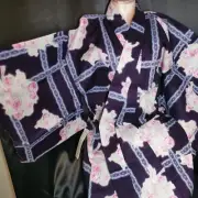 Blue Rose Yukata New Japan Kimono Rose Gyaru Pastel Lolita Cosplay Jfashion Cute