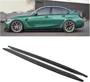 2PCS Real Carbon Fiber Side Skirts Panel Extension Body Kit Add-On Lip Compatible for BMW 3 4 Series G82 M4 Coupe G83 G80 M3 2021-2023 2022