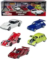 Majorette Vintage 1:64 Scale Diecast Model Cars Giftpack (5 Piece Box)