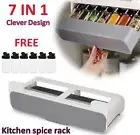 7 in 1 Self Adhesive Kitchen Spice Rack Jar Rack Organiser Storage Holder Shelf