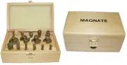 Magnate WB-15 15-Piece Router Bit Set, 1/4" Shank