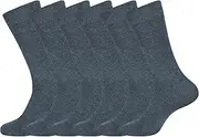 [AJ DEZINES] Women's Dress Socks Moisture-Wicking Cotton Blend - Pack of 3, 3 Dark Grey