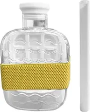 Ice Tray Water Bottle,500ml Ice Tray Water Cup | Easy Release Portable Hot Weather Supplies with Lid and Straw for Daily Life Kitchen Picnic Camping Gathering