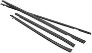 Jodriva Window Door Seals 4pcs Car Outer Window Rubber Weatherstrip Door Strip Sealing Belt Moulding Trim, for Jazz, for Hatchback Gd1 Gd3 2003-2007 Car Door Weather Strip