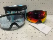 Nordik Torsten N-10B Full Black And Red Snow Goggles With Case For Unisex
