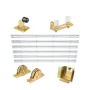 OZNALA Sliding Gate Hardware Kit Wheels Steel Track Keeper Roller Guide Stopper +wheels