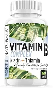 Forte Naturals Vitamin B Complex Tablet, Supplement for Metabolism and Energy, Vitamin B1, B2, B3, B5, B6, B12 and Folic Acid - 60 Tablets