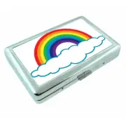 Rainbow Em1 Silver Metal Cigarette Case RFID Protection Wallet