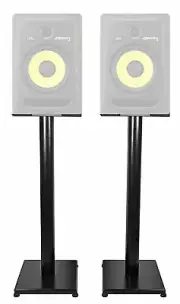 Pair Rockville 29" Black Steel Speaker Stands For KRK ROKIT 8 G3 Monitors