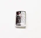 Lighter Flip Top Windproof Oil Stainless Steel Refillable - Spider Black Widow