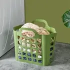 Plastic Foldable Laundry Basket Hollow Out Toy Storage Basket for Bathroom
