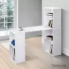 Modern 6 Storage Shelf Office Computer Desk-White