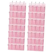 Over the Door Shoe Organizer 28 Mesh Pockets Hanging Shoes storage Shoe Pink