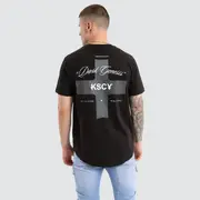 [Kiss Chacey] Resolved Dual Curved Tee Jet Black