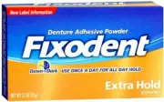 Fixodent Denture Adhesive Powder Extra Hold Airtight Seal Easy Use 2.7 oz 2 Pack