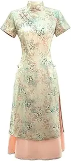 [TJSCFY] Ao Dai Vietnamese Dress for Women Traditional Chinese Dresses, Cheongsam 2025 Qipao Fashion Improve Chinese Costume