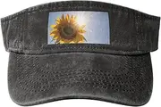 [RLDOBOFE] Sun Visor Hat Adjustable Empty Top Baseball Cap Sunflowers Yellow Flowers Sun Hats for Women Men Sports Hats Summer Beach Cap