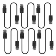 6x Cruxtec Ultra-Thin CAT6A U/UTP Ethernet Compact LAN Cable Cord 5m Black
