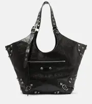 [Balenciaga] Balenciaga Le Cagole Large leather tote bag One Size black