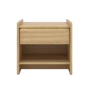 Koran Wooden End Lamp Side Table W/ 1-Drawer Natural